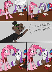 Size: 2920x4000 | Tagged: safe, artist:arynalba, pinkie pie, rarity, oc, rat, g4, comic, dr jekyll and mr hyde