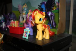 Size: 583x389 | Tagged: safe, sunset shimmer, pony, unicorn, g4, brushable, irl, photo, solo, styled, toy