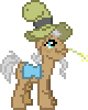 Size: 80x100 | Tagged: safe, artist:anonycat, mr. greenhooves, g4, animated, desktop ponies, male, pixel art, simple background, solo, sprite, transparent background