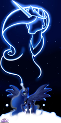 Size: 1500x3000 | Tagged: safe, artist:anira-the-fox, princess luna, g4, crying, female, solo, stars