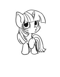 Size: 1024x1297 | Tagged: safe, artist:mare--in--the--moon, twilight sparkle, g4, female, lineart, monochrome, solo