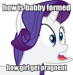 Size: 1600x1636 | Tagged: safe, rarity, pony, unicorn, g4, derp, engrish, faic, female, how is babby formed, i dont even, mare, rurrity, simple background, solo, text, transparent background, wat
