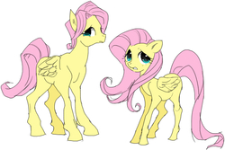 Size: 592x395 | Tagged: safe, artist:pasikon, fluttershy, g4, butterscotch, rule 63, self ponidox