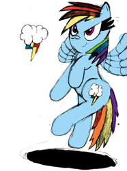 Size: 772x1036 | Tagged: safe, artist:toon-n-crossover, color edit, rainbow dash, g4, female, solo