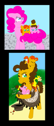 Size: 600x1400 | Tagged: safe, artist:crazynutbob, boneless, boneless 2, cheese sandwich, pinkie pie, oc, oc:fudge fondue, oc:pizza pockets, g4, colt, cute, family, father and daughter, father and son, female, filly, foal, heartwarming in hindsight, male, mother and daughter, mother and son, offspring, parent:cheese sandwich, parent:pinkie pie, parents:cheesepie, ship:cheesepie, shipping, straight, twins