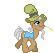 Size: 108x106 | Tagged: safe, artist:anonycat, mr. greenhooves, g4, animated, desktop ponies, male, pixel art, simple background, solo, sprite, transparent background