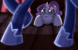 Size: 1236x800 | Tagged: safe, artist:ladyanidraws, princess luna, sweetie belle, for whom the sweetie belle toils, g4