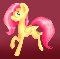 Size: 1250x1231 | Tagged: safe, artist:ponycide, fluttershy, g4, bags under eyes, female, simple background, solo