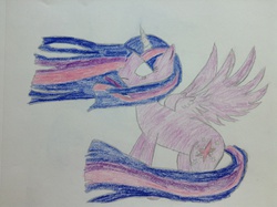 Size: 2592x1936 | Tagged: safe, artist:deltsdash, twilight sparkle, alicorn, pony, g4, colored, female, solo, traditional art, twilight sparkle (alicorn)