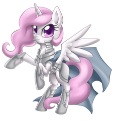 Size: 2000x2200 | Tagged: safe, artist:ailish, princess celestia, g4, armor, female, high res, pink-mane celestia, simple background, solo, warrior celestia, white background, younger