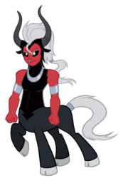 Size: 1944x2808 | Tagged: safe, artist:thecheeseburger, lord tirek, centaur, taur, g4, female, lady tirek, rule 63, simple background, solo, transparent background