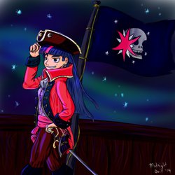 Size: 894x894 | Tagged: safe, artist:m_d_quill, twilight sparkle, human, g4, female, humanized, pirate, ponies are scurvy, solo