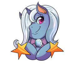 Size: 1280x1043 | Tagged: safe, artist:babynarwhalshineyeyes, trixie, pony, unicorn, g4, female, mare, smiling, solo