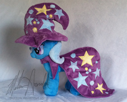 Size: 800x643 | Tagged: safe, artist:burzurk, trixie, pony, unicorn, g4, female, irl, mare, photo, plushie, solo