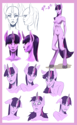 Size: 2550x4100 | Tagged: safe, artist:smilingdogz, twilight sparkle, anthro, g4, ambiguous facial structure, female, looking at you, smiling, solo
