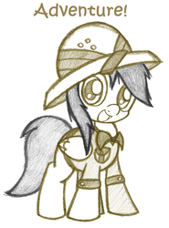 Size: 898x1214 | Tagged: safe, artist:boulderthedragon, daring do, g4, cute, daring dorable, female, filly, filly daring do, foal, solo, traditional art, younger