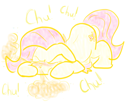 Size: 948x768 | Tagged: safe, artist:rainysunshine, fluttershy, g4, blushing, cute, dust, eyes closed, female, fetish, floppy ears, prone, red nosed, sneeze cloud, sneezing, sneezing fetish, sneezing fit, solo