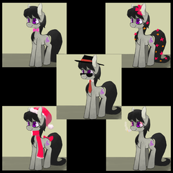 Size: 5000x5000 | Tagged: dead source, safe, artist:berrydrops, octavia melody, earth pony, pony, g4, absurd resolution, accessory, clothes, female, flower, flower in hair, flower in tail, hat, joint, mare, santa hat, scarf, solo, sunglasses