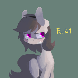 Size: 5000x5000 | Tagged: dead source, safe, artist:berrydrops, oc, oc only, oc:pocket, earth pony, pony, absurd resolution, angry, braces, female, mare, raised hoof, simple background, solo