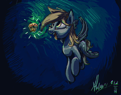 Size: 5094x4000 | Tagged: safe, artist:alumx, derpy hooves, pegasus, pony, g4, female, mare, muffin, solo, tongue out
