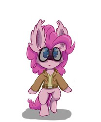 Size: 1000x1200 | Tagged: safe, artist:heir-of-rick, pinkie pie, earth pony, pony, g4, attack on titan, bipedal, crossover, female, impossibly large ears, shingeki no koyubi, solo