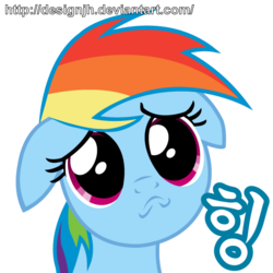 Size: 600x600 | Tagged: dead source, safe, artist:php94, rainbow dash, pony, g4, cute, dashabetes, female, korean, pouting, puppy dog eyes, simple background, solo, transparent background, vector