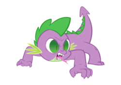 Size: 900x632 | Tagged: safe, artist:queencold, spike, dragon, g4, angry, feral, hissing, male, simple background, solo, transparent background, vector