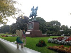 Size: 1024x768 | Tagged: safe, artist:dasmatzex, princess celestia, g4, germany, irl, ponies around the world, solo, statue, toy