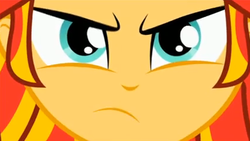 Size: 425x240 | Tagged: safe, screencap, sunset shimmer, equestria girls, g4, angry, death stare, female, glare, looking at you, rageset shimmer, snapset shimmer, solo, stare, the stare, wtf is this