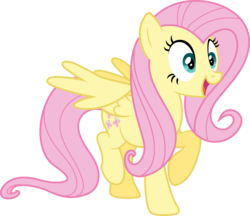 Size: 6000x5185 | Tagged: safe, artist:vulthuryol00, fluttershy, g4, absurd resolution, female, raised leg, simple background, solo, transparent background, vector