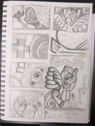 Size: 774x1032 | Tagged: safe, artist:austinkiefer, fluttershy, g4, christianity, derp, monochrome, random, religious, sad, silly, sketch, sketch dump, traditional art