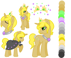 Size: 780x641 | Tagged: safe, artist:chucknorristellsjoke, oc, oc only, oc:twin crowns, pony, unicorn, colors, crown, cutie mark, prince, solo