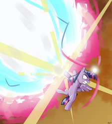 Size: 2025x2250 | Tagged: safe, artist:mlj-lucarias, twilight sparkle, alicorn, pony, g4, female, high res, magic, mare, solo, super saiyan princess, twilight sparkle (alicorn)