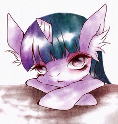 Size: 618x648 | Tagged: safe, artist:momo1, twilight sparkle, g4, ear fluff, female, pixiv, solo