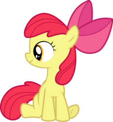 Size: 4091x4401 | Tagged: dead source, safe, artist:overdriv3n, apple bloom, g4, absurd resolution, adorabloom, cute, female, simple background, sitting, solo, transparent background, vector