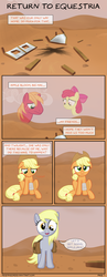 Size: 1280x3315 | Tagged: safe, artist:moemneop, apple bloom, applejack, big macintosh, derpy hooves, earth pony, pony, comic:return to equestria, g4, comic, male, stallion