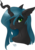 Size: 744x1073 | Tagged: safe, artist:honestly-birdie, queen chrysalis, changeling, changeling queen, anthro, g4, bust, colored pupils, female, solo