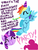 Size: 768x1024 | Tagged: safe, pinkie pie, rainbow dash, twilight sparkle, g4, ask, hat, party hat, party horn, rainbowdashtellsitlikeitis, tumblr