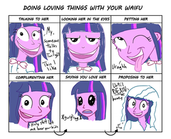 Size: 1600x1300 | Tagged: safe, artist:varemia, twilight sparkle, equestria girls, g4, clothes, creepy, doing loving things, dress, insanity, looking at you, love, meme, overly attached girlfriend, threat, twilight snapple, wedding dress, yandere