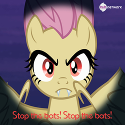 Size: 550x549 | Tagged: safe, fluttershy, g4, official, female, flutterbat, hub logo, solo, the hub