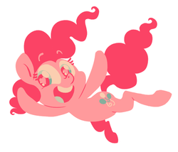 Size: 500x428 | Tagged: safe, artist:circustent, pinkie pie, g4, color palette challenge, falling, female, smiling, solo