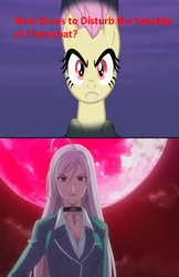 Size: 577x889 | Tagged: safe, fluttershy, g4, flutterbat, meme, moka akashiya, rosario to vampire