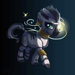 Size: 3189x3172 | Tagged: safe, artist:shrinkhead13, zecora, zebra, g4, female, glowing eyes, high res, solo