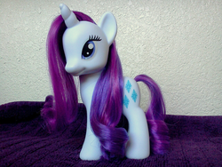 Size: 1280x960 | Tagged: safe, artist:hellocheeto, rarity, pony, g4, brushable, fashion style, irl, photo, solo, toy