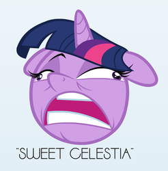 Size: 539x547 | Tagged: safe, artist:mikesouthmoor, twilight sparkle, g4, faic, female, meme, reaction image, simple background, solo, sweet jesus