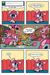 Size: 1280x1924 | Tagged: safe, artist:joeywaggoner, carrot cake, cup cake, pound cake, pumpkin cake, the clone that got away, g4, too many pinkie pies, clone, comic, diane, male, pac-man, pinkie clone, simpsons did it, the simpsons