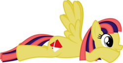 Size: 12392x6400 | Tagged: safe, artist:parclytaxel, pegasus, pony, .svg available, absurd resolution, de stijl, dutch, lip bite, nation ponies, netherlands, ponified, prone, province, province pony, provinciepaarden, simple background, solo, spread wings, story included, transparent background, utrecht, vector