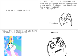 Size: 500x357 | Tagged: safe, princess celestia, g4, lesson zero, may may xd, meme, rage comic