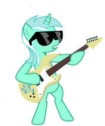Size: 5000x6000 | Tagged: safe, artist:aborrozakale, lyra heartstrings, g4, absurd resolution, electric guitar, female, guitar, musical instrument, solo, sunglasses