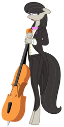 Size: 6057x12000 | Tagged: safe, artist:sirhcx, artist:wouhlven, octavia melody, earth pony, anthro, unguligrade anthro, g4, absurd resolution, cello, female, musical instrument, simple background, solo, transparent background, vector